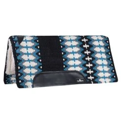 Classic Equine SensorFlex Wool Top 34 X 38 Saddle Pad Black/Turquoise