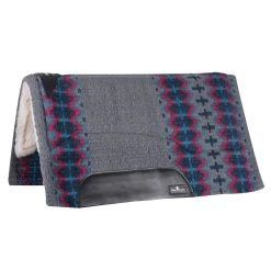 Classic Equine SensorFlex Wool Top 32 X 34 Saddle Pad Grey/Navy