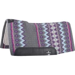 Classic Equine Contour Wool Top Felt 32 X 34 Saddle Pad Charcoal/Lilac