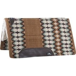 Classic Equine SensorFlex Wool Top 34 X 38 Saddle Pad Brown/Sage