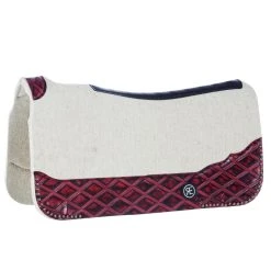 Reinsman 3/4 Inch Apex Performance Contour Felt Saddle Pad With Ruby Diamond Wear Leathers