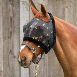 Mackey Equine Accessories Bee Mine Mesh Fly Mask With Fleece Binding