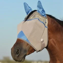 Cashel Company Wounded Warrior Crusader Blue Horse Fly Mask With Ears