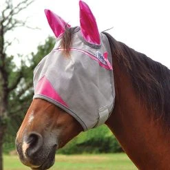 Cashel Company Breast Cancer Crusader Pink Horse Fly Mask With Ears
