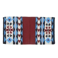 NRS Exclusive Thistle Deep Red And Blue Saddle Blanket