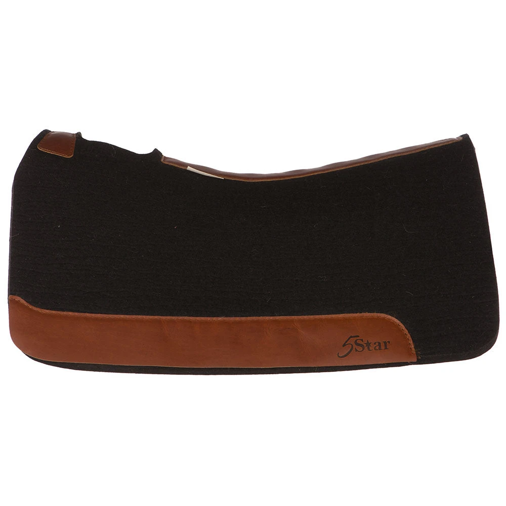 5 Star Equine Products Supplies Inc. 5 1 1/8in. Black Felt Rancher 32 X 32 Saddle Pad - Image 2