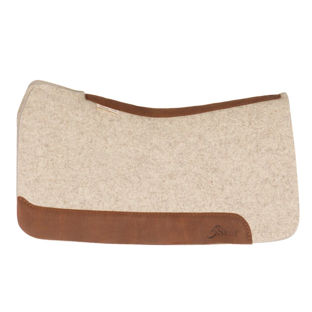 5 Star Equine Products Supplies Inc. 5 The Roper 1 Flex Fit Natural Felt Saddle Pad - Image 2