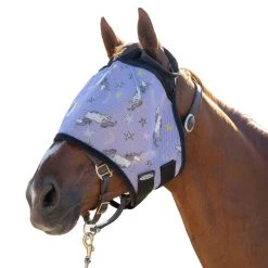Mackey Equine Accessories Unicorn Mesh Fly Mask With Fleece Binding