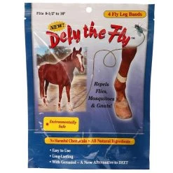 R And R Group R&R Group Defy The Fly Horse Fly Leg Bands (Set Of 4)
