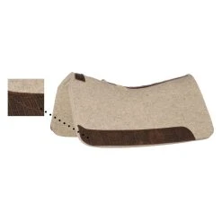 5 Star 1in. Barrel Racer 28 X 30 Saddle Pad With Exclusive Chocolate Elephant Print Wear Leathers