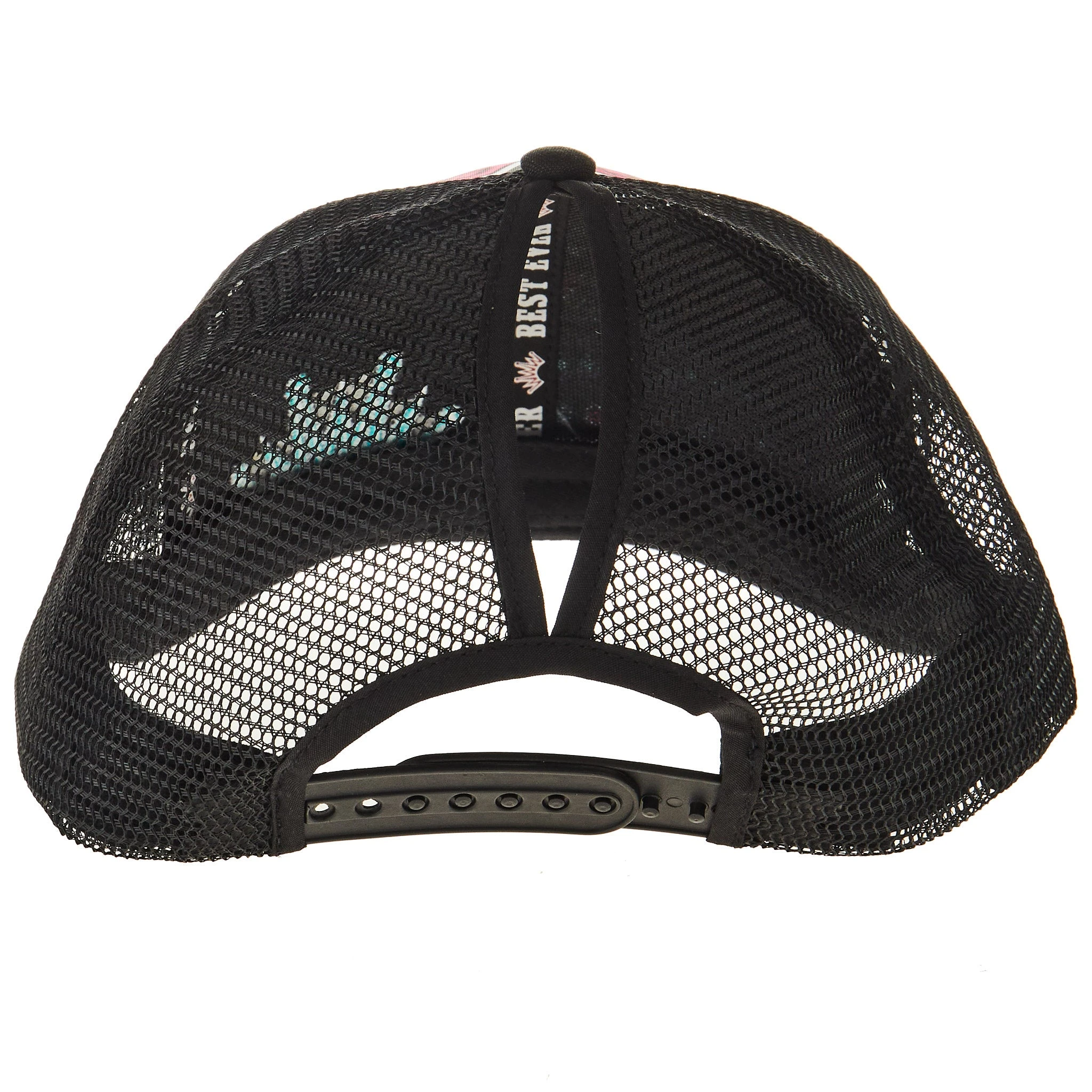 Best Ever Pads Saddle Ladies Aztec Print Turquoise Crown Black Mesh Back Pony Tail Cap - Image 4