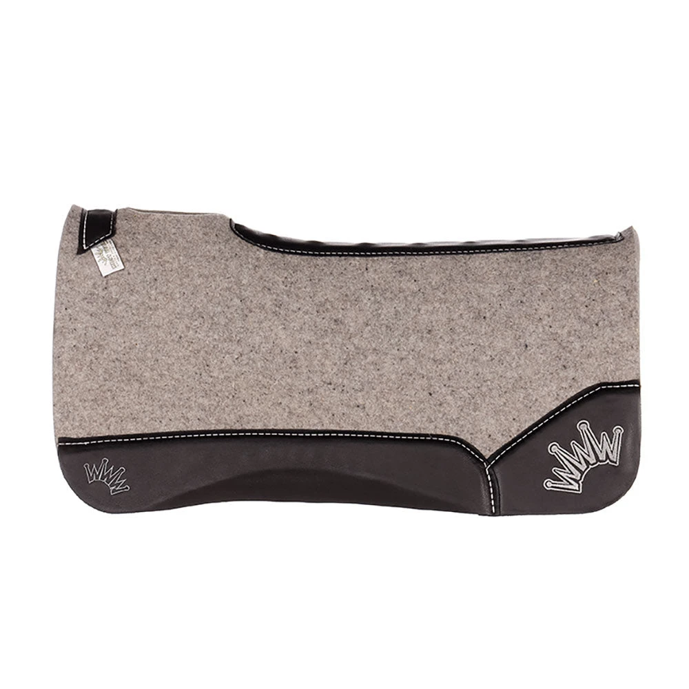Best Ever Pads Kush 1 Inch Felt Saddle Pad With Black Wear Leathers - Image 2